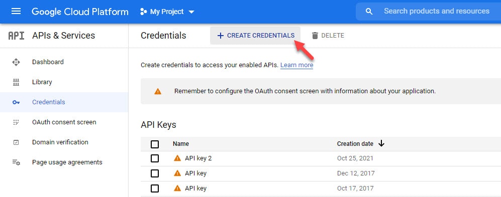 Create credentials How to Get Google Maps API Key