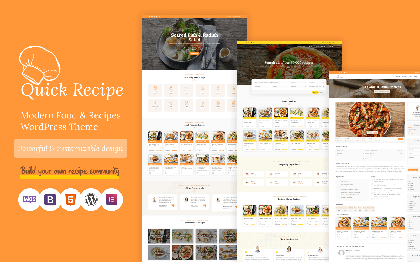 Quick Recipe – Food & Recipes WordPress Theme