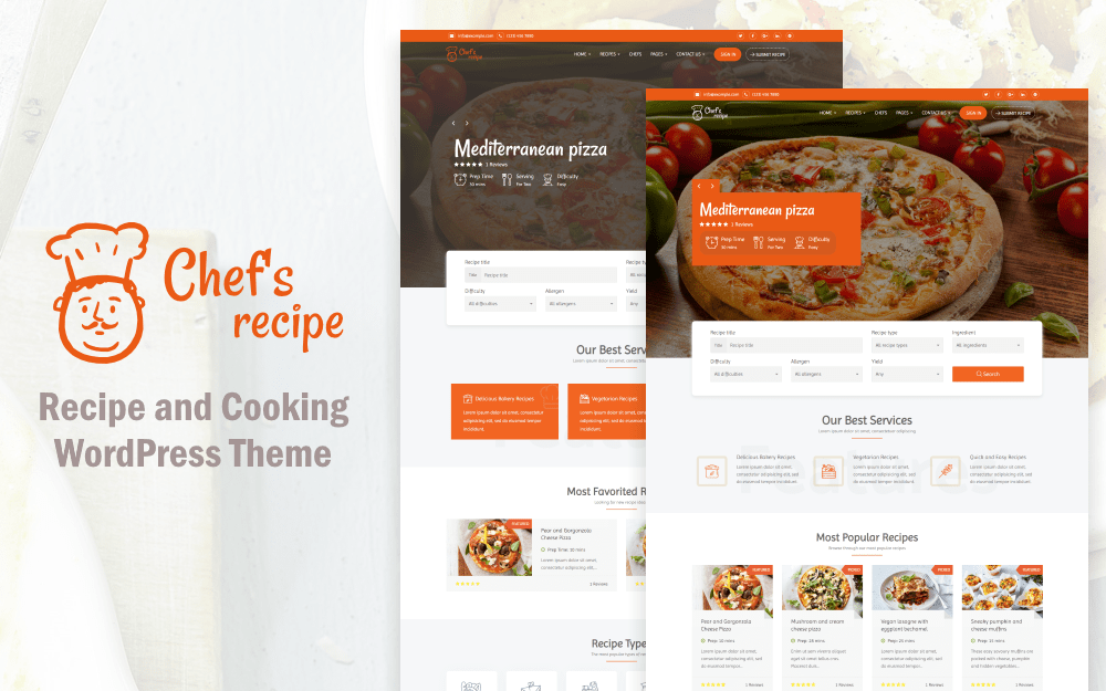 Chef’s Recipe – Food and Recipe WordPress Theme