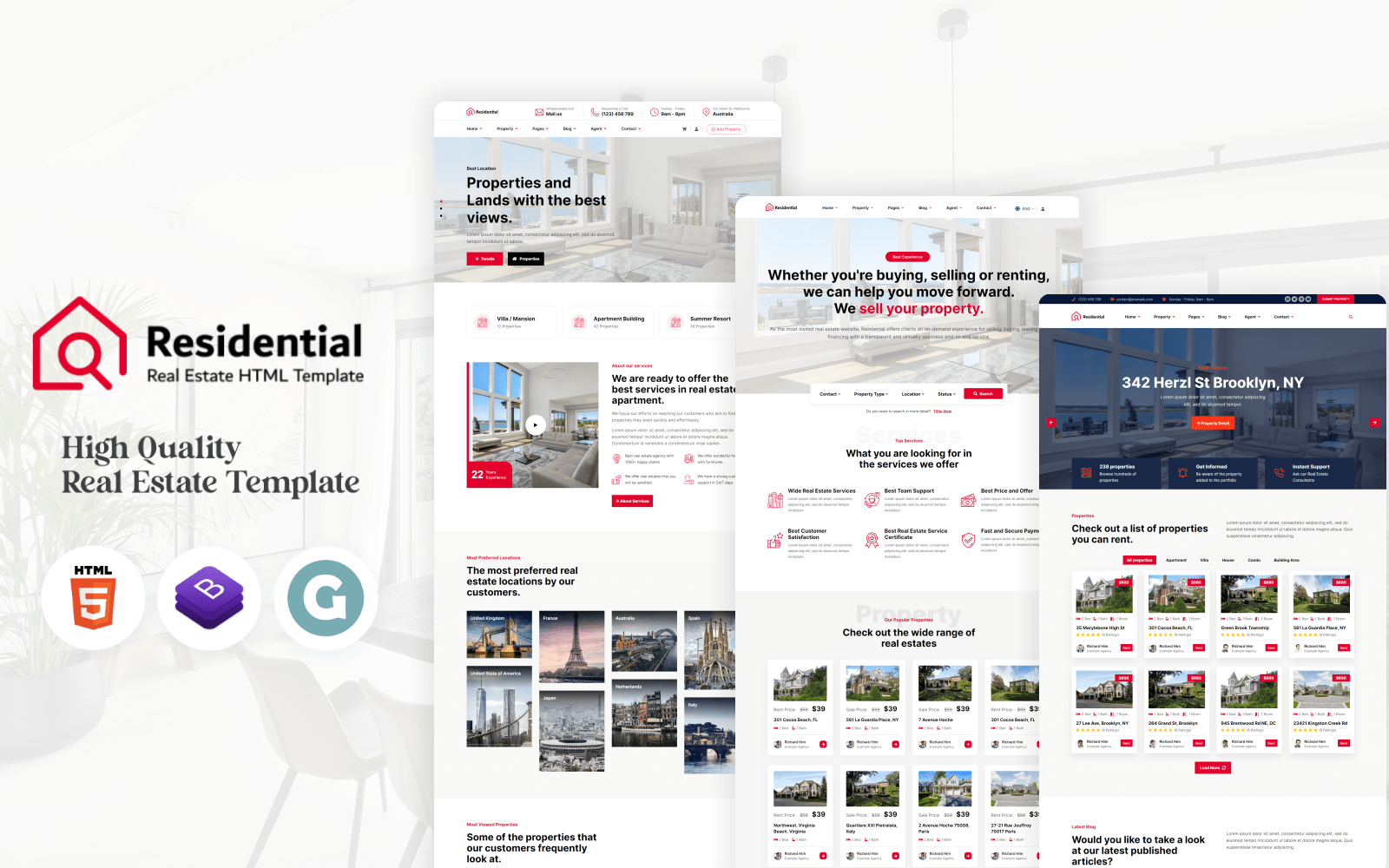 Residential – Real Estate HTML Template