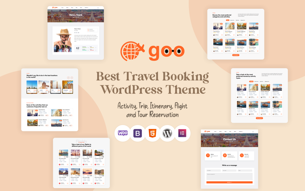 GooTravel – Tour and Travel Agency WordPress Theme